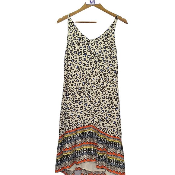 CAbi Leopard Print Dress with Orange and Black Accents - Picture 1 of 8